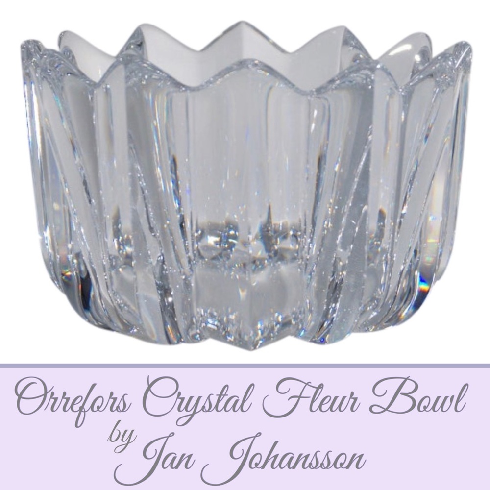 Vintage Orrefors of Sweden “Fleur” Crystal Bowl